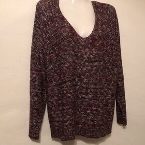 Susina women’s Size Small‎ V-neck open back boxy sweater NWT